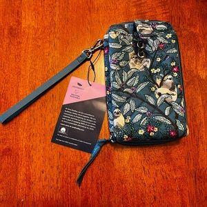 RFID Smartphone Wristlet in Hanging Around print with adorable sloths!